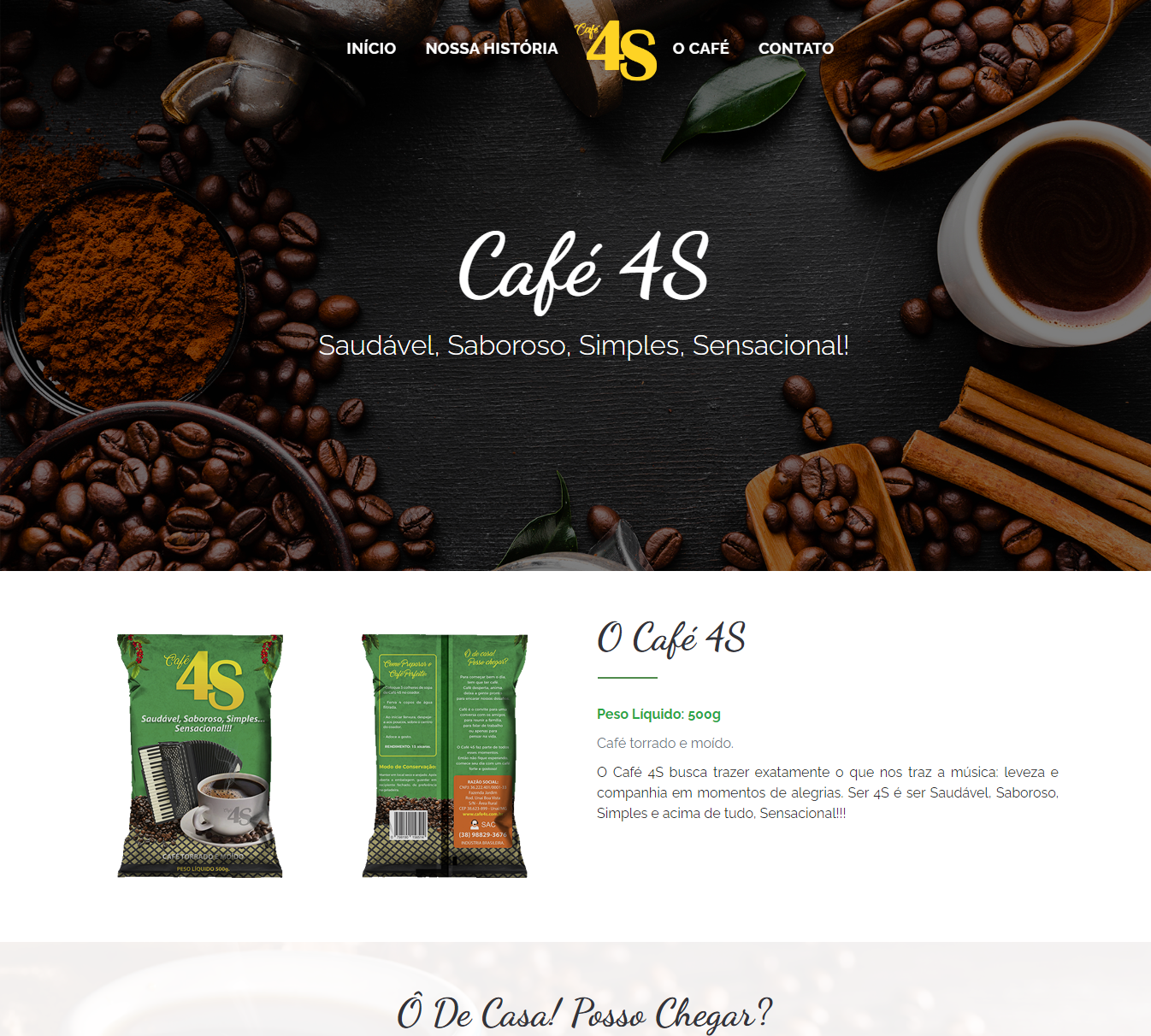 Landing Page - 4s Café - Marca e Produtor de Café.