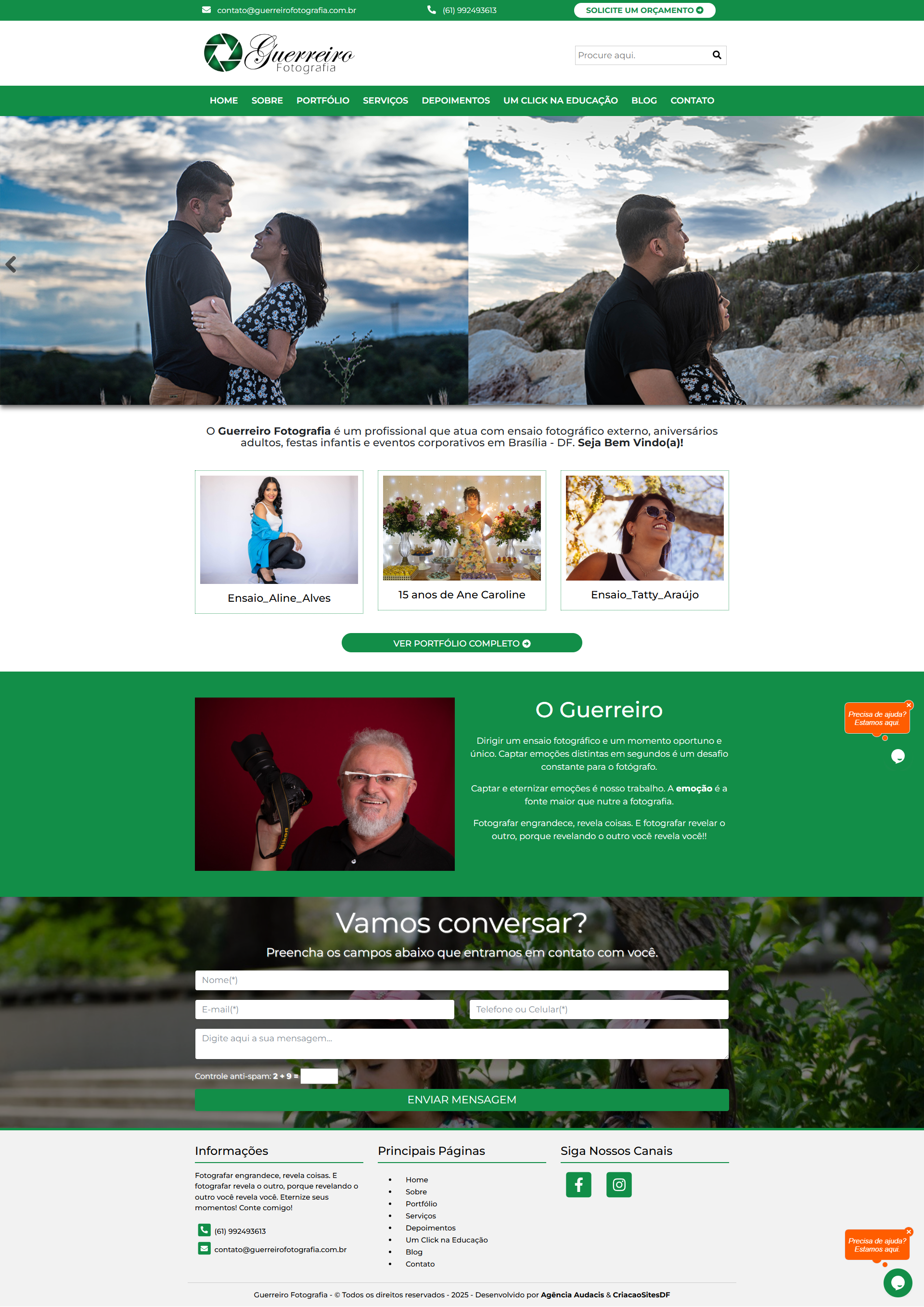 Site - WordPress - Guerreiro Fotografia
