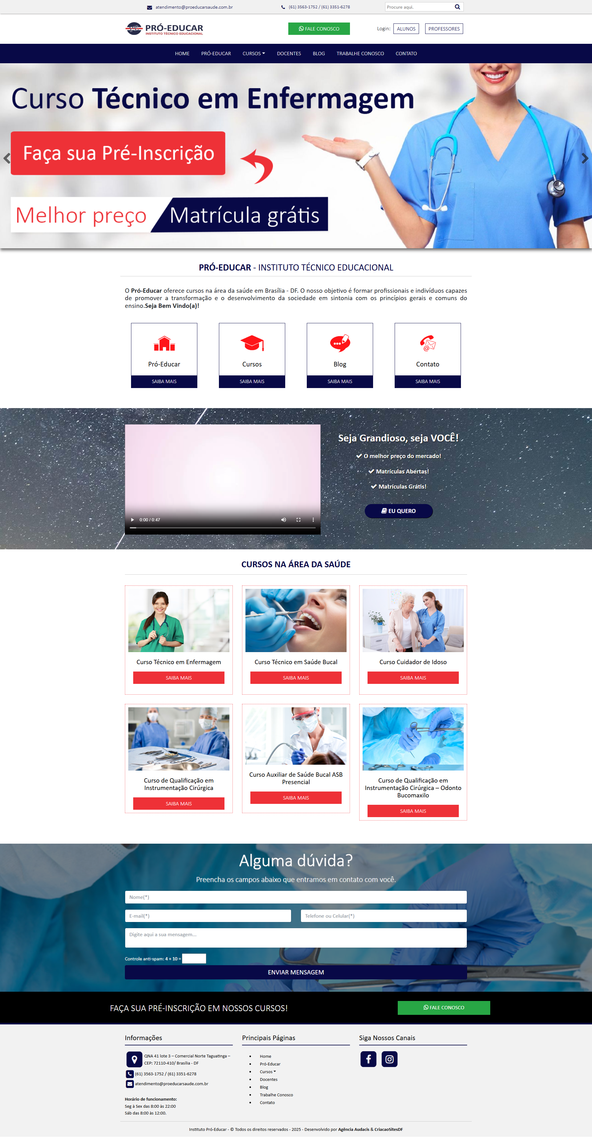 Site - WordPress - Pro-Educar Saúde