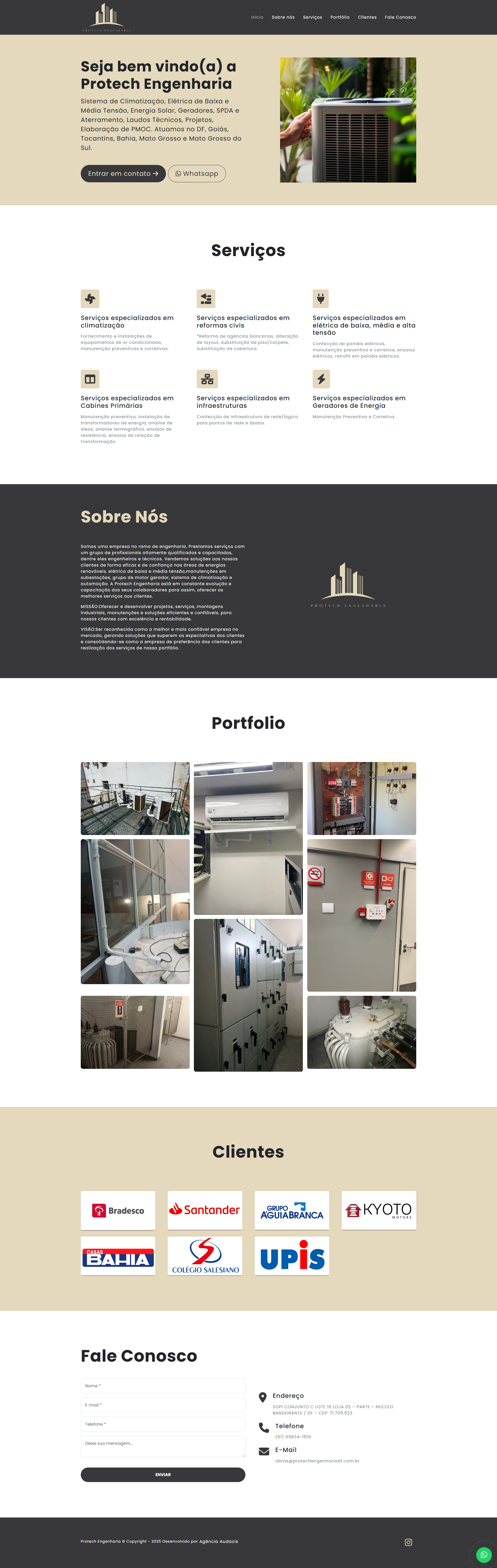 Landing Page - Protech Engenharia